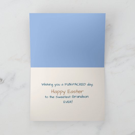 イースター孫忙し子 カード (内部)