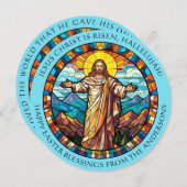 イースター宗教カトリック復活イエス シーズンカード (正面/裏面)