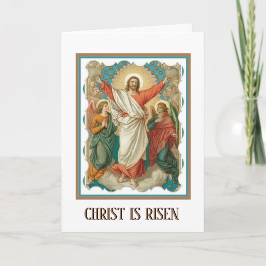 イースター宗教恵み祈りの言葉ヴィンテージ シーズンカード (正面)