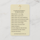 イースター宗教的なパスカル祈りの言葉神聖カード 名刺 (裏面)