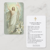 イースター宗教的なパスカル祈りの言葉神聖カード 名刺 (正面/裏面)