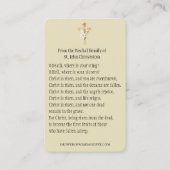 イースター宗教的なパスカル祈りの言葉神聖カード 名刺 (裏面)