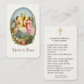 イースター宗教的なパスカル祈りの言葉神聖カード 名刺 (正面/裏面)
