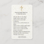 イースター宗教的なパスカル祈りの言葉神聖カード 名刺 (裏面)