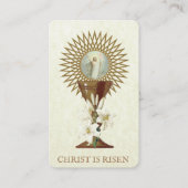 イースター宗教的なパスカル祈りの言葉神聖カード 名刺 (正面)