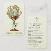 イースター宗教的なパスカル祈りの言葉神聖カード 名刺 (正面/裏面)