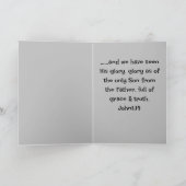イースター宗教的クリスチャン「言葉は肉になった サンキューカード (内部)