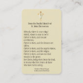 イースター宗教Paschal祈りの言葉の神聖なカード 名刺 (裏面)