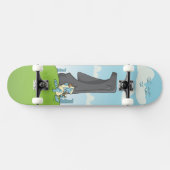 イースター島で飲んでいる雪男 スケートボード (横)