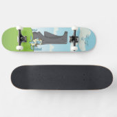 イースター島で飲んでいる雪男 スケートボード (横)