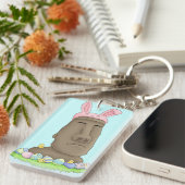 イースター島のバニーのパロディ キーホルダー (正面右)