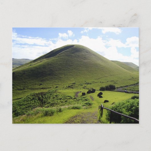 イースター島のプナ・ポーの採石場 ポストカード (正面)