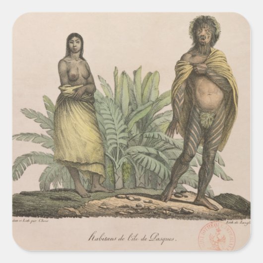 イースター島の住民 スクエアシール (正面)