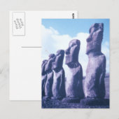 イースター島の像 ポストカード (正面/裏面)