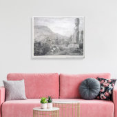 イースター島の島民とモニュメント, 1786 キャンバスプリント (インサイチュ (リビング))