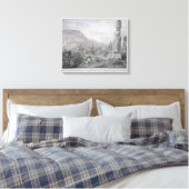 イースター島の島民とモニュメント, 1786 キャンバスプリント (インサイチュ (寝室))