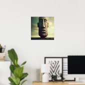 イースター島の石像 ポスター (ホームオフィス)