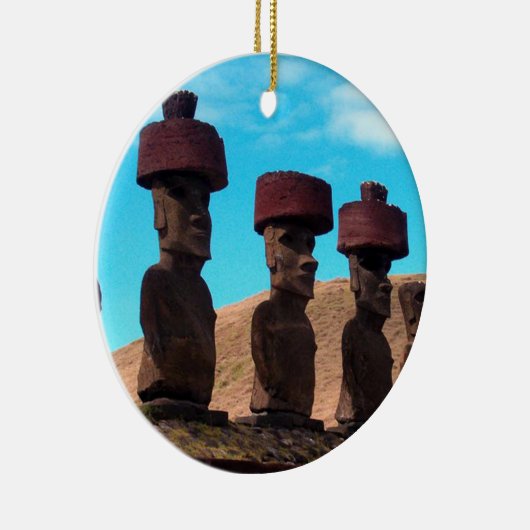 イースター島の語り手の顔 セラミックオーナメント (右)