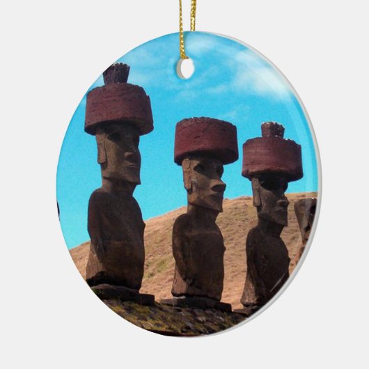 イースター島の語り手の顔 セラミックオーナメント (左)