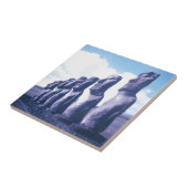 イースター島のMoaiの頭部 タイル (側面)