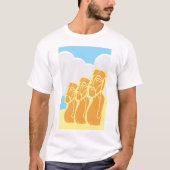 イースター島モアイ像 Tシャツ (正面)