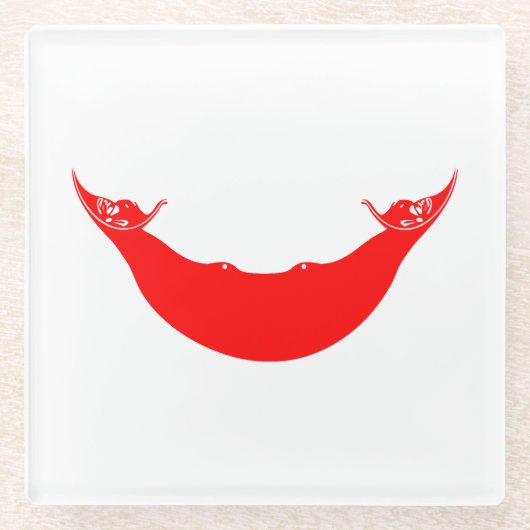 イースター島国旗 ガラスコースター (正面)