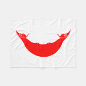 イースター島国旗 フリースブランケット (正面(横))