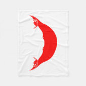 イースター島国旗 フリースブランケット (正面)