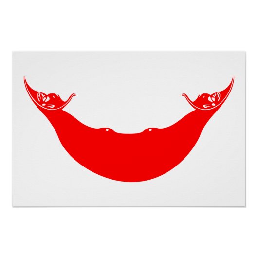 イースター島国旗 ポスター (正面)