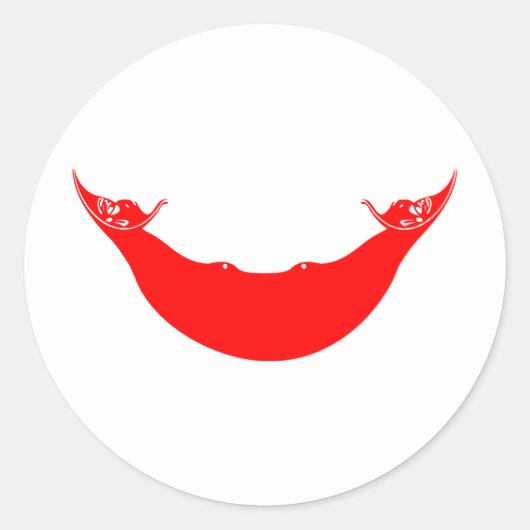 イースター島国旗 ラウンドシール (正面)