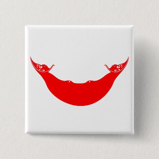 イースター島国旗（ラパヌイ） 缶バッジ (正面)