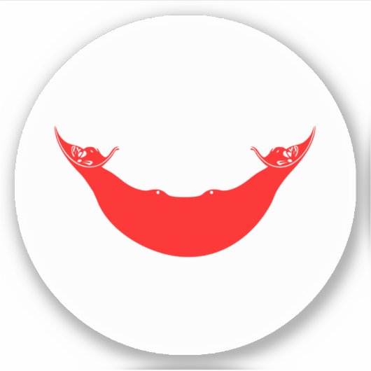 イースター島旗ラウンドステッカー シール (正面)