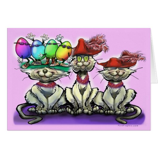 イースター帽をかぶった猫 (正面横)