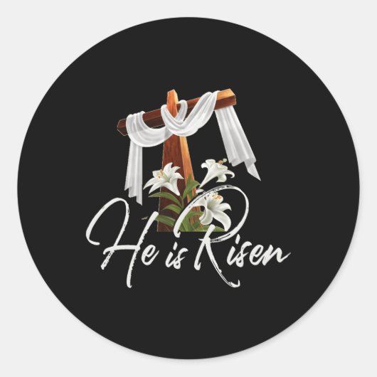 イースター彼はクリスチャンのために復活4 ラウンドシール (正面)