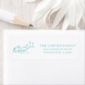 イースター彼はクロス宗教ミニマルティール（緑がかった色）上昇 ラベル (インサイチュ)