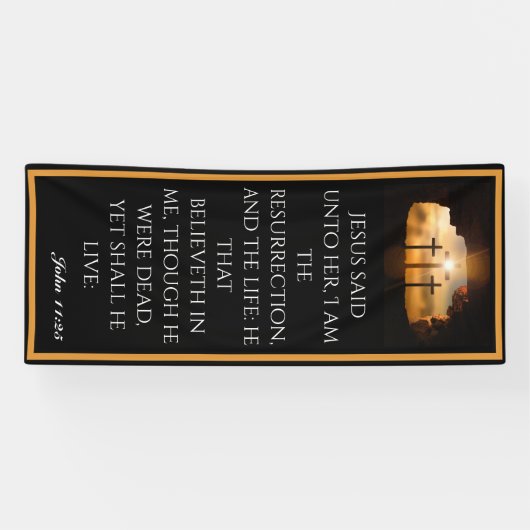 イースター彼は三十字教会で復活した 横断幕 (横)