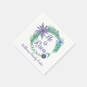 イースター彼は宗教的なイースターのフローラを復活カスタム スタンダードカクテルナプキン (角)