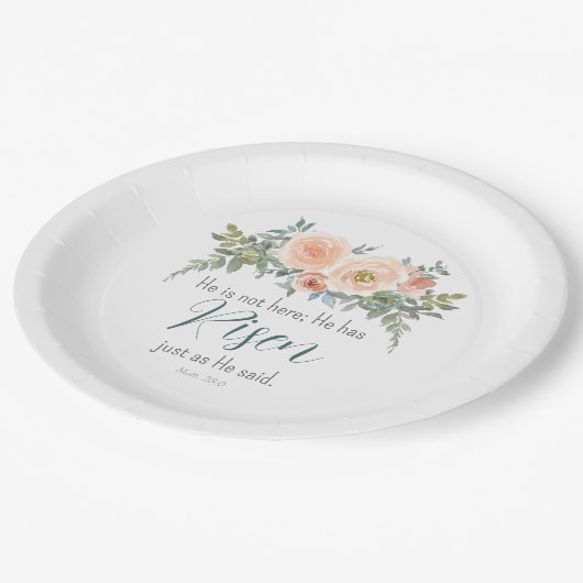 イースター彼は聖なる書物、 経典水の色を上昇した ペーパープレート (アングル)