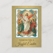 イースター復活の神聖なカードw/prayer聖ヨハネ 名刺 (正面)
