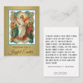 イースター復活の神聖なカードw/prayer聖ヨハネ 名刺 (正面/裏面)