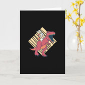 イースター恐竜 カード (黄色い花)