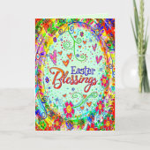 イースター恵みおもしろいお洒落フローラインスピレーション カード (正面)