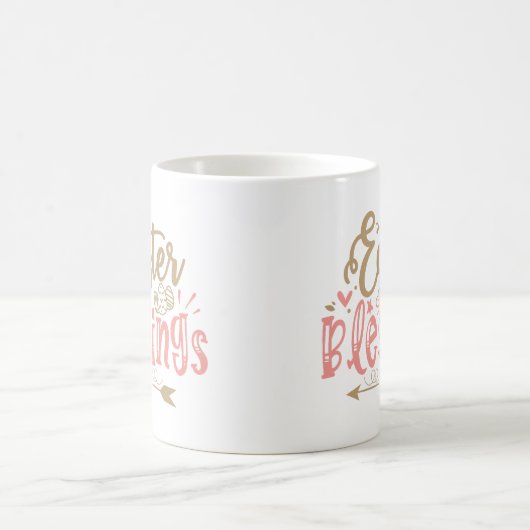 イースター恵みかわいらし引用文 コーヒーマグカップ (中央)