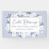 イースター恵みかわいらし紫フローラパーソナライズされた 横断幕 (横)