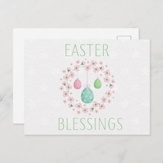 イースター恵みと卵と花 ポストカード (正面/裏面)