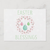 イースター恵みと卵と花 ポストカード (正面)
