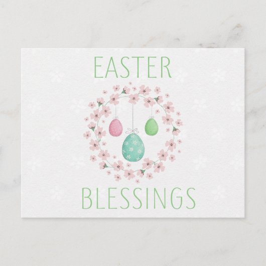 イースター恵みと卵と花 ポストカード (正面)