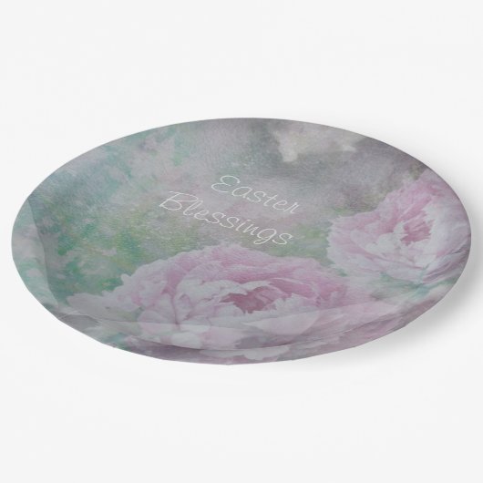 イースター恵みのテーブル設定パステル ペーパープレート (アングル)