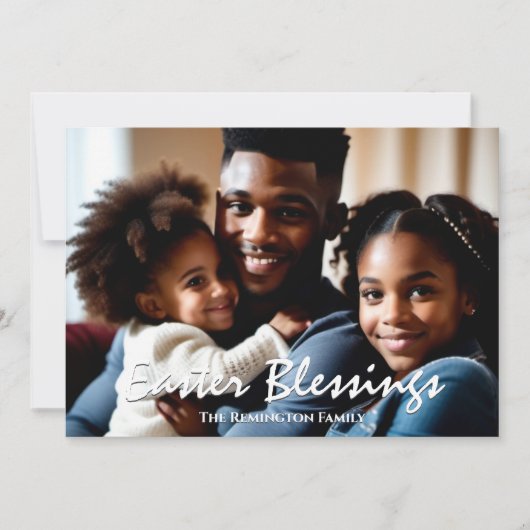 イースター恵みの写真モダン シーズンカード (正面)