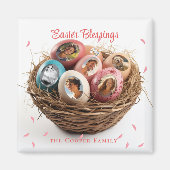 イースター恵みイカットアウト写真ホリデーカード マグネット (正面)